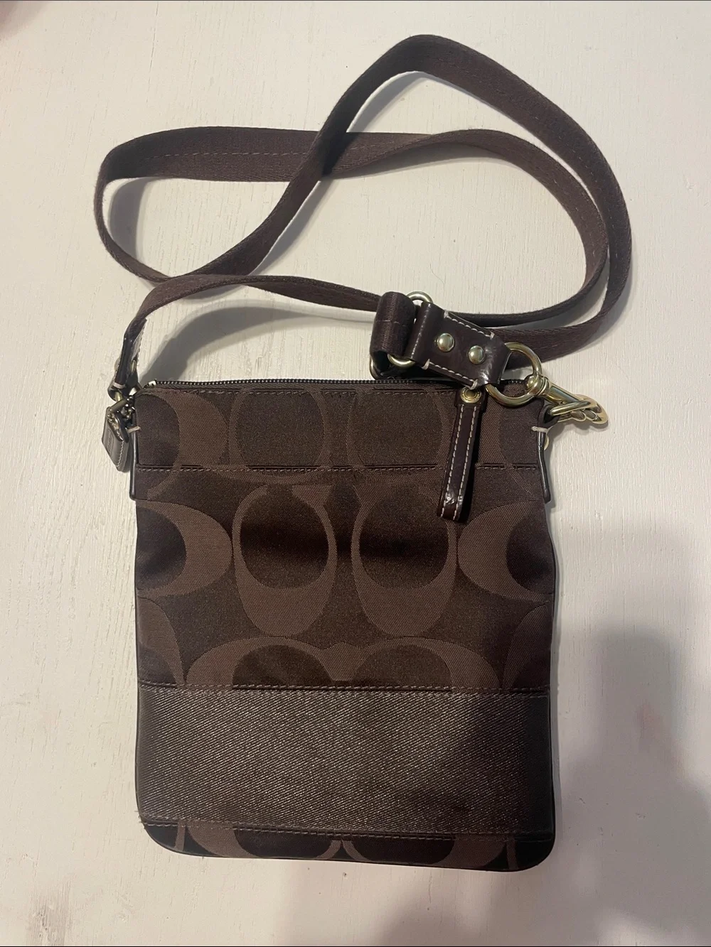 Coach Signature Canvas Swingpack Crossbody